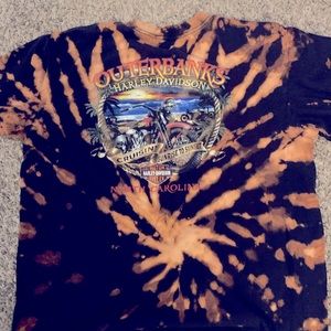North Carolina Harley Davidson custom bleached tee